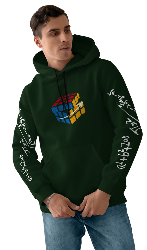 Rubik's Cube and Formulas Design 450gsm Premium Hoodie