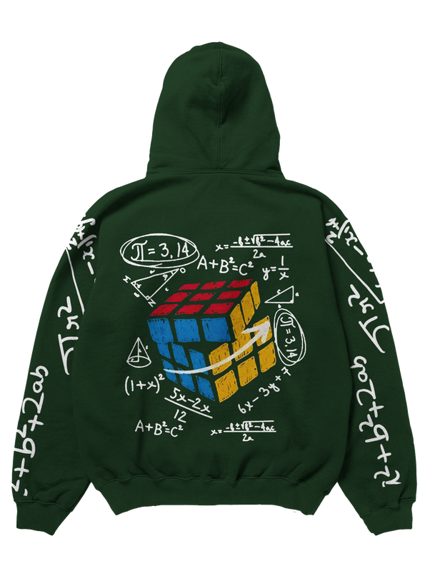 Rubik's Cube and Formulas Design 450gsm Premium Hoodie