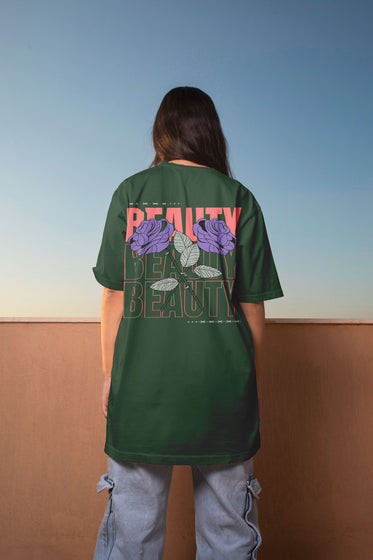 Beauty Design Olive Green T-shirt