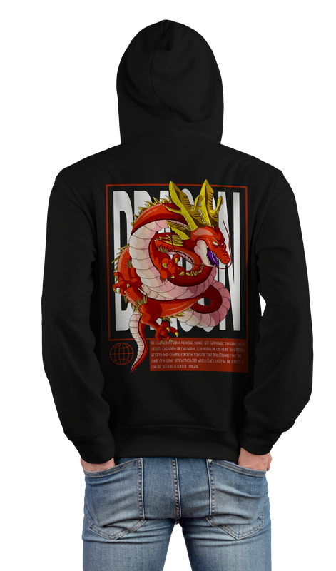 LINDWORM DRAGON Design 450gsm Premium Hoodie