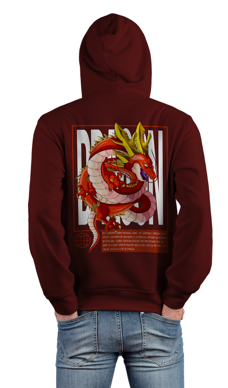 LINDWORM DRAGON Design 450gsm Premium Hoodie