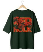 Red Hulk Design Oversized T-shirts