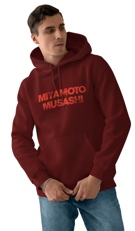 Miyamoto Musashi Design Maroon 450gsm premium Hoodie