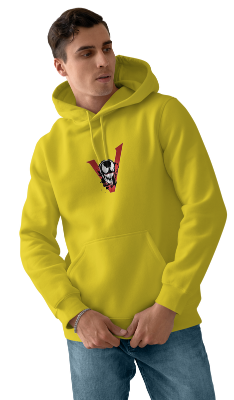 Marvels Venom Design Yellow 450gsm Premium Hoodie