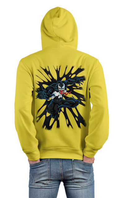 Marvels Venom Design Yellow 450gsm Premium Hoodie