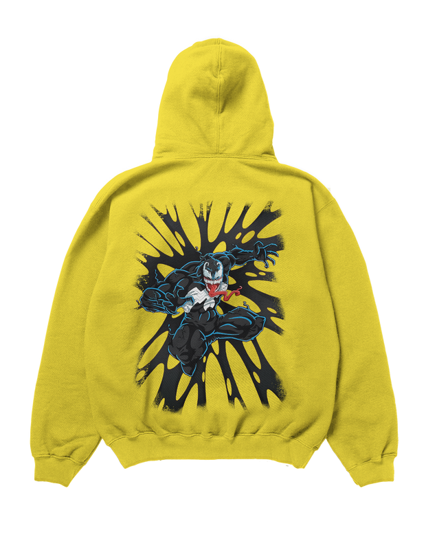 Marvels Venom Design Yellow 450gsm Premium Hoodie