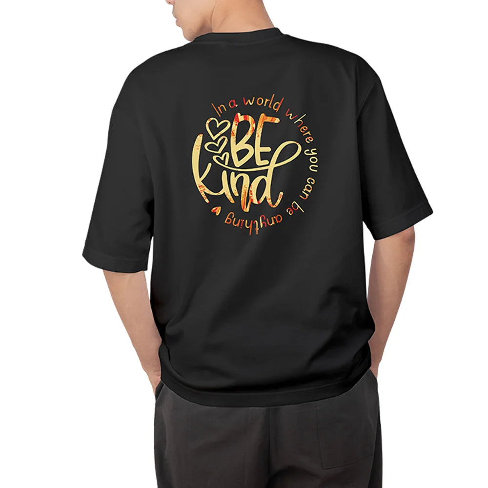 Be Kind Design Black oversized T-Shirt