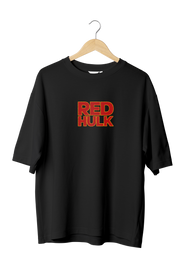 Red Hulk Design Oversized T-shirts