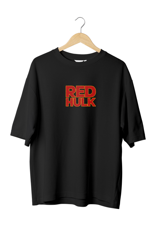 Red Hulk Design Oversized T-shirts