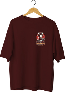 Performance Type R Design Maroon Oversized T-shirt