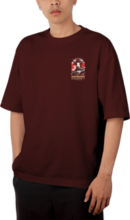 Performance Type R Design Maroon Oversized T-shirt