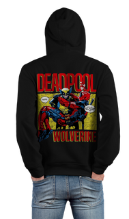 Deadpool and Wolverine Design Black 450gsm Premium Hoodie