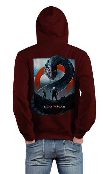 God of War Design Maroon 450gsm Premium Hoodie