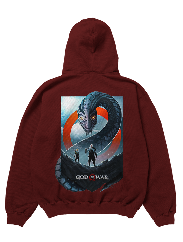 God of War Design Maroon 450gsm Premium Hoodie