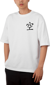 Dragon Design White Oversized T-shirt