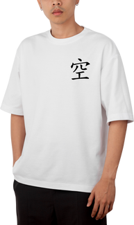Dragon Design White Oversized T-shirt