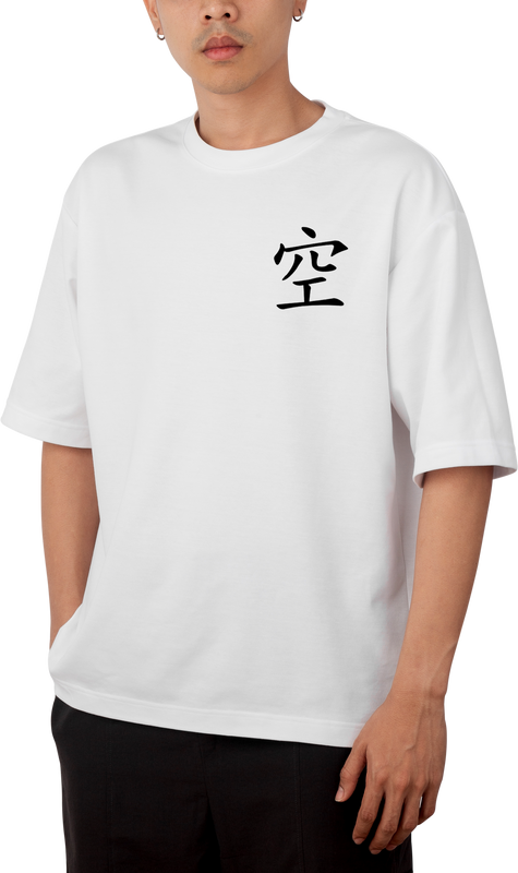 Dragon Design White Oversized T-shirt