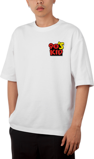 Capitan Caveman Design White Oversized T-Shirt