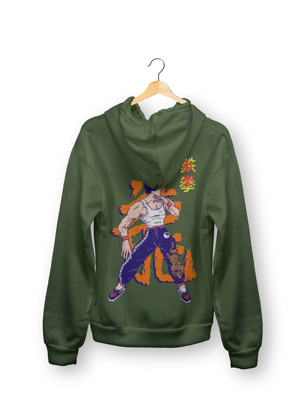 Tekken Marshal Law Designs Green Pullover 450gsm Premium Hoodie