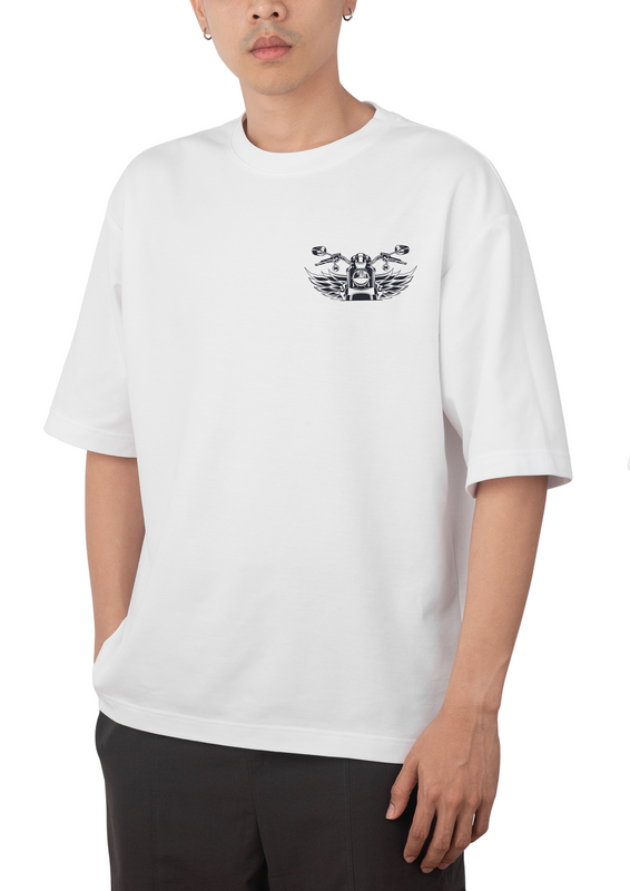 Every Day is Good for a Ride Design White Oversized T-shirt