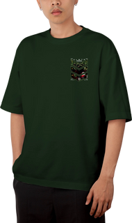 ULMTD Explorer Design Olive Green Oversized T-shirt