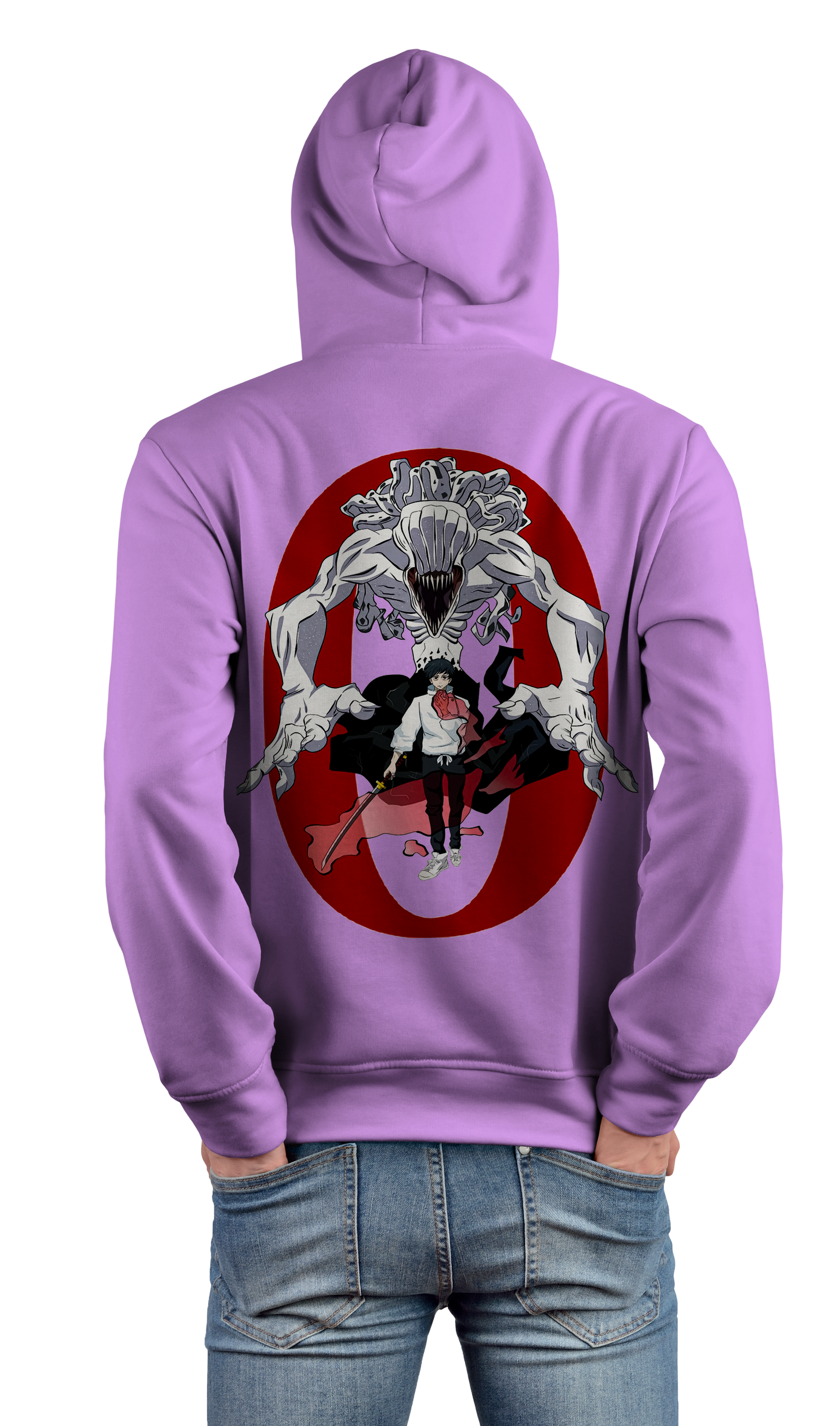 Jujutsu Kaisen Design Lavender Color 450gsm Premium Hoodie