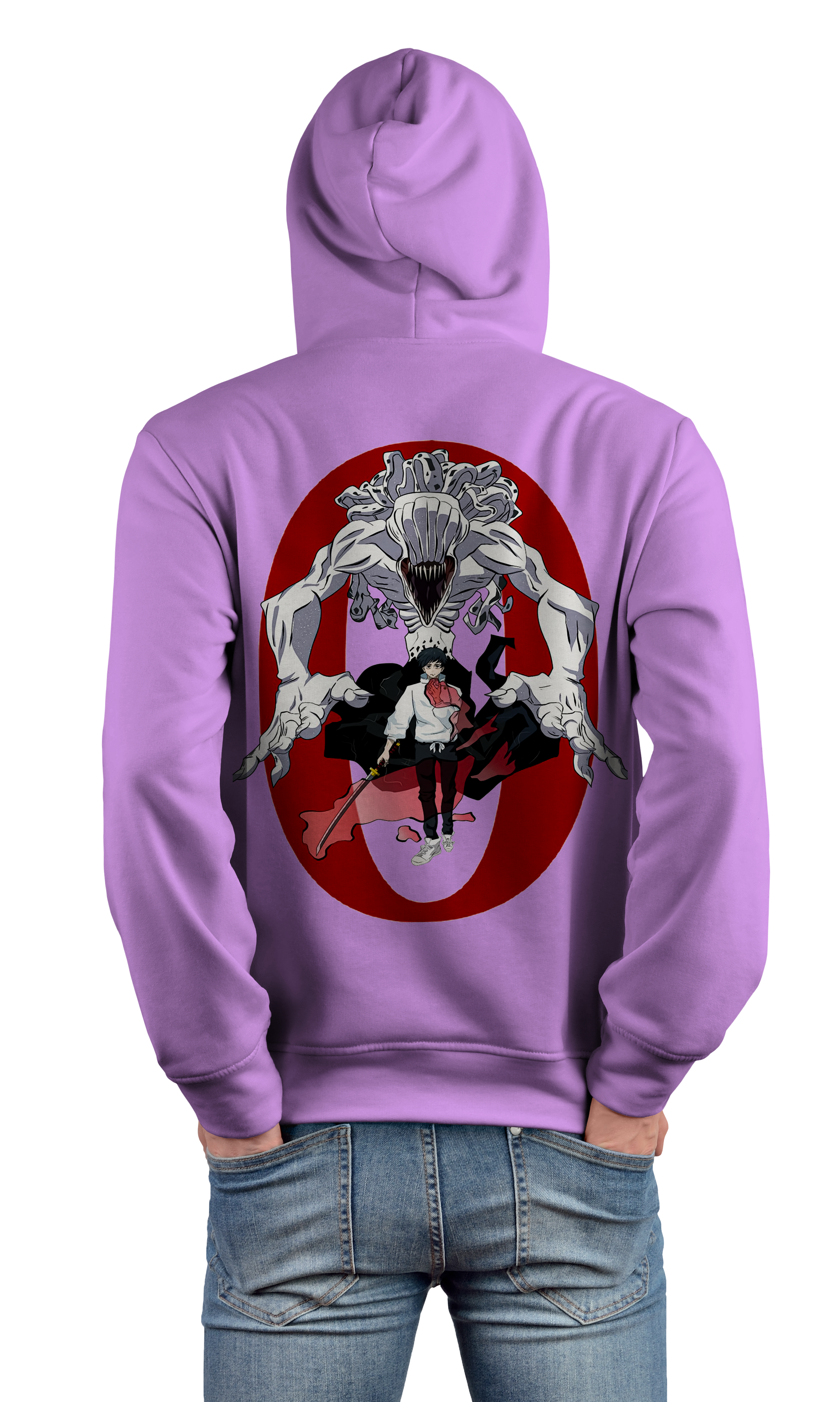 Jujutsu Kaisen Design Lavender Color 450gsm Premium Hoodie