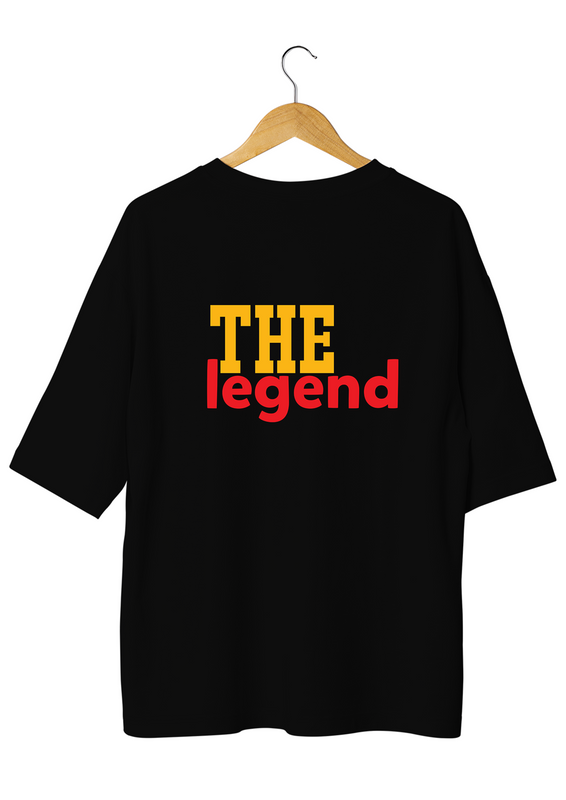 The Legend Design Black Oversized T-shirt