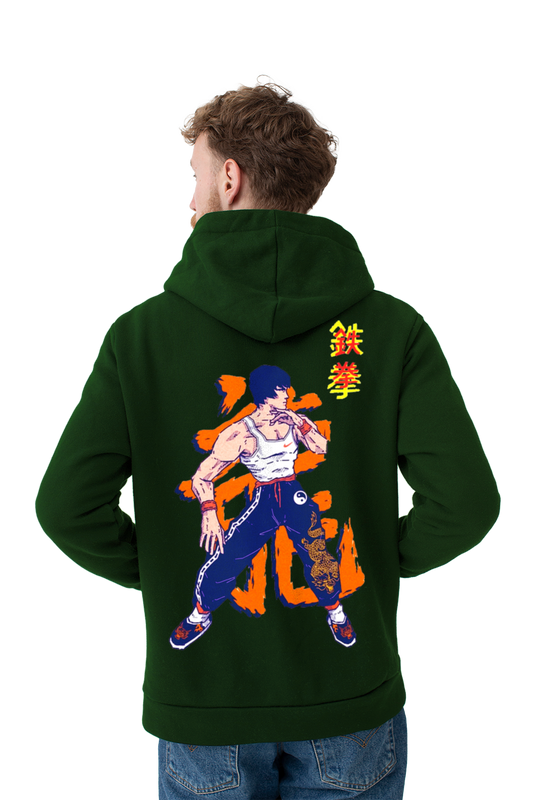 Tekken Marshal Law Designs Green Pullover 450gsm Premium Hoodie