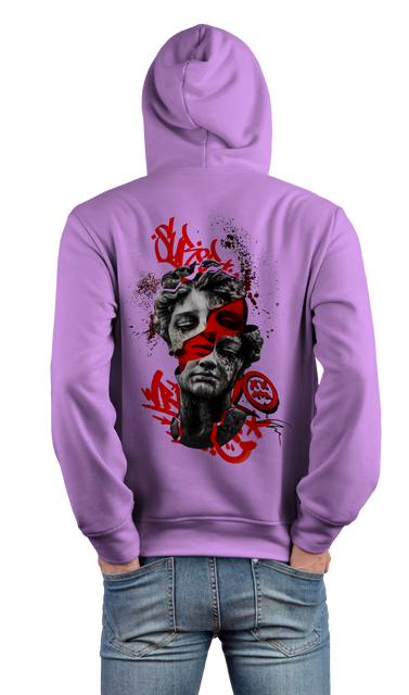 Roman Statue Design Lavender Color 450gsm Premium Hoodie