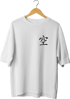 Dragon Design White Oversized T-shirt