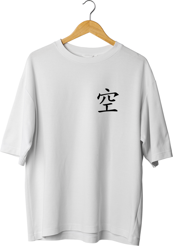 Dragon Design White Oversized T-shirt