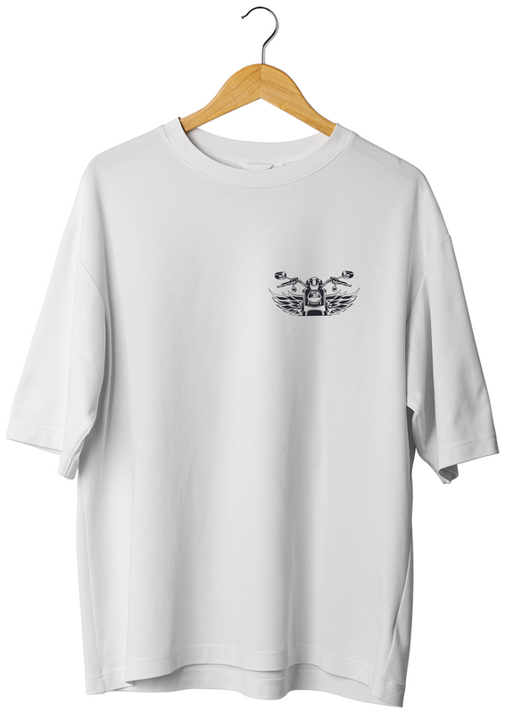 Every Day is Good for a Ride Design White Oversized T-shirt