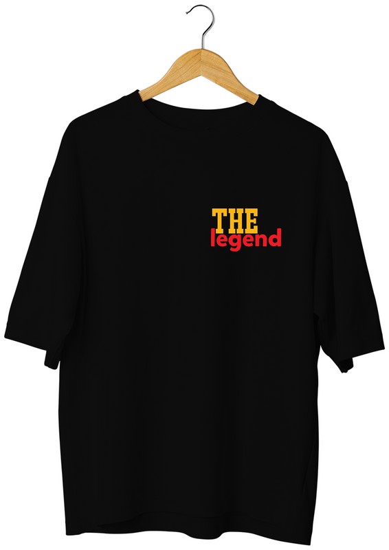 The Legend Design Black Oversized T-shirt