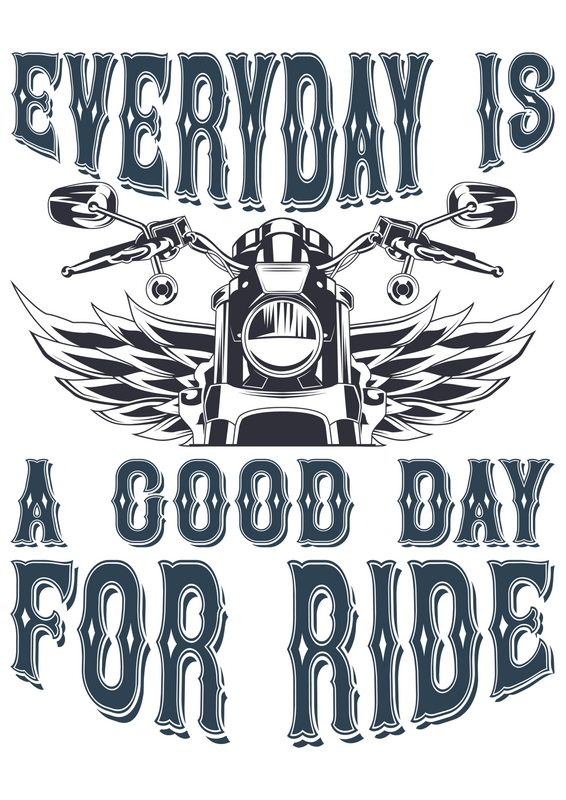 Every Day is Good for a Ride Design White Oversized T-shirt