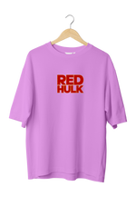 Red Hulk Design Oversized T-shirts