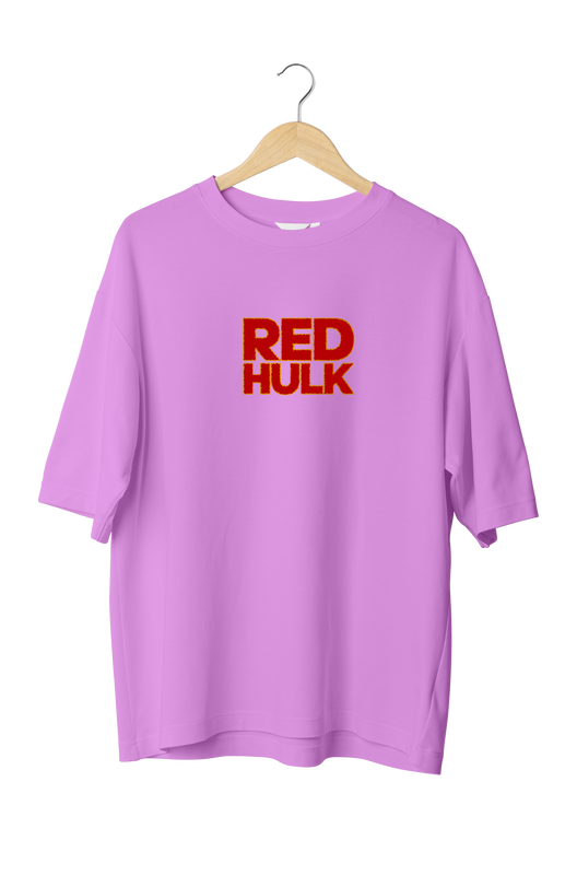 Red Hulk Design Oversized T-shirts