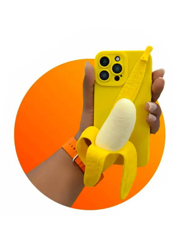 Banana 3D TPU Soft Back Protection iPhone Cases