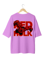 Red Hulk Design Oversized T-shirts