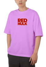 Red Hulk Design Oversized T-shirts