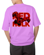Red Hulk Design Oversized T-shirts