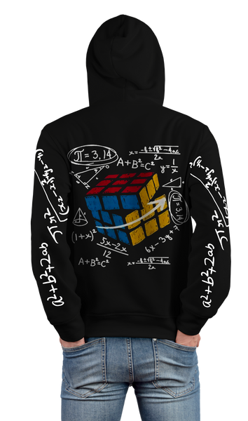 Rubik's Cube and Formulas Design 450gsm Premium Hoodie