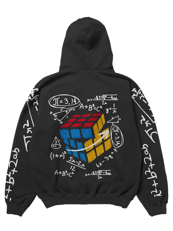 Rubik's Cube and Formulas Design 450gsm Premium Hoodie