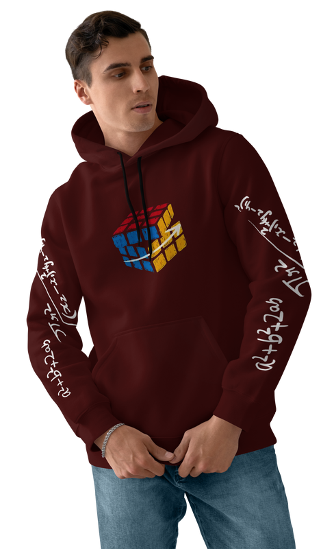 Rubik's Cube and Formulas Design 450gsm Premium Hoodie