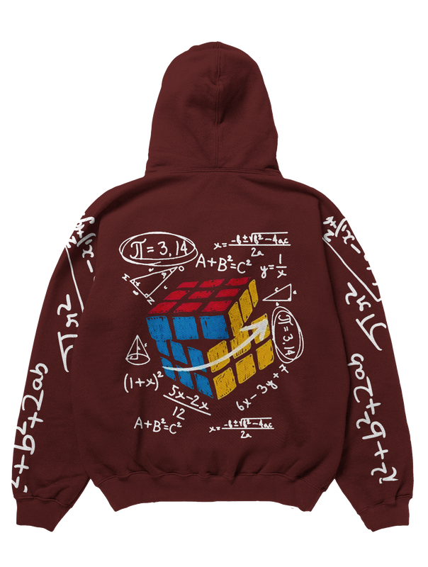 Rubik's Cube and Formulas Design 450gsm Premium Hoodie