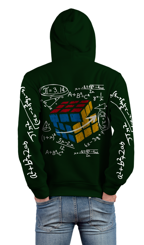 Rubik's Cube and Formulas Design 450gsm Premium Hoodie