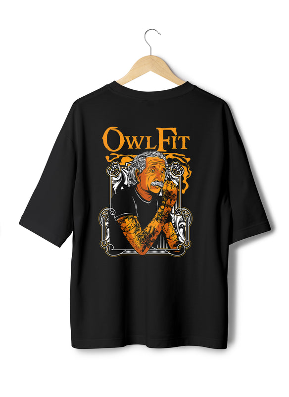 EINSTEIN OWL FIT UNISEX OVERSIZED T-SHIRT