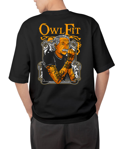 EINSTEIN OWL FIT UNISEX OVERSIZED T-SHIRT