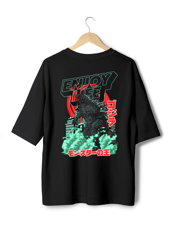 Godzilla ENJOY LIFE UNISEX OVERSIZED T-SHIRT