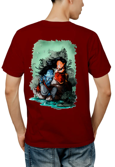 RADHE KRISHNA DESIGN UNISEX REGULAR SIZED T-SHIRT